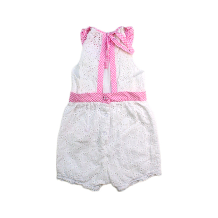 A Pink Sleeveless Rompers from Nicholas & Bears in size 6-12M for girl. (Back View)