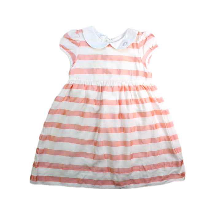 A Pink Short Sleeve Dresses from Momonittu in size 2T for girl. (Front View)