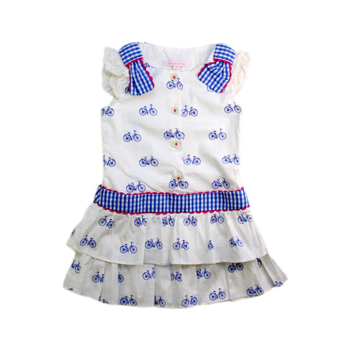 A White Short Sleeve Dresses from Nicholas & Bears in size 12-18M for girl. (Front View)