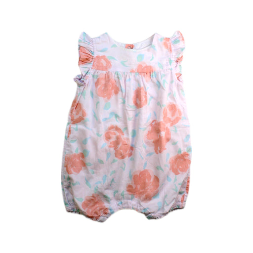 A Pink Sleeveless Rompers from Petit Bateau in size 12-18M for girl. (Front View)