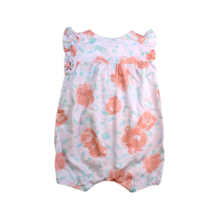 A Pink Sleeveless Rompers from Petit Bateau in size 12-18M for girl. (Back View)