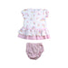 A Pink Skirt Sets from Kissy Kissy in size 3-6M for girl. (Front View)