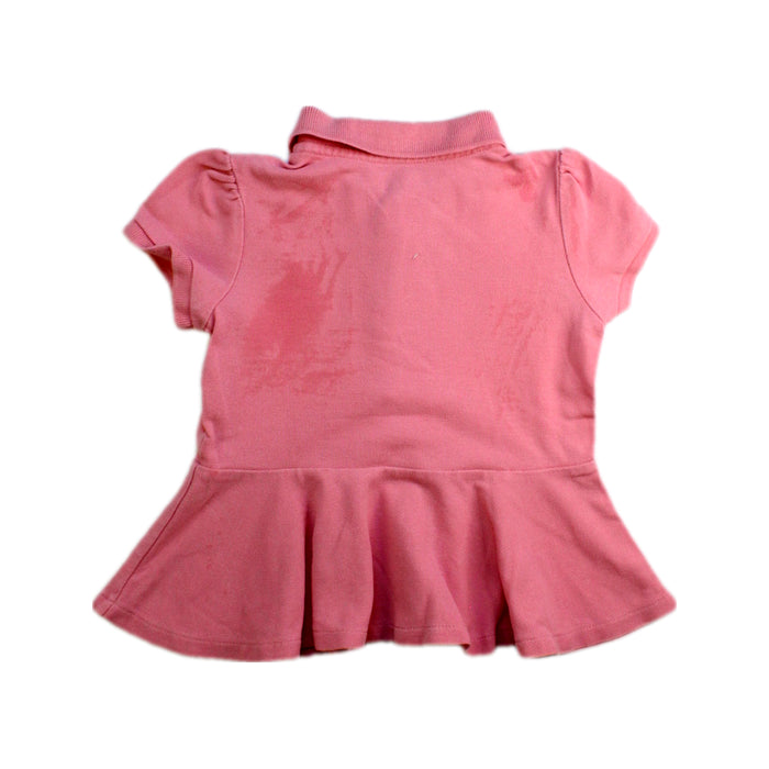 A Pink Short Sleeve Polos from Ralph Lauren in size 6-12M for girl. (Back View)