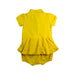 A Yellow Short Sleeve Rompers from Ralph Lauren in size 6-12M for girl. (Back View)