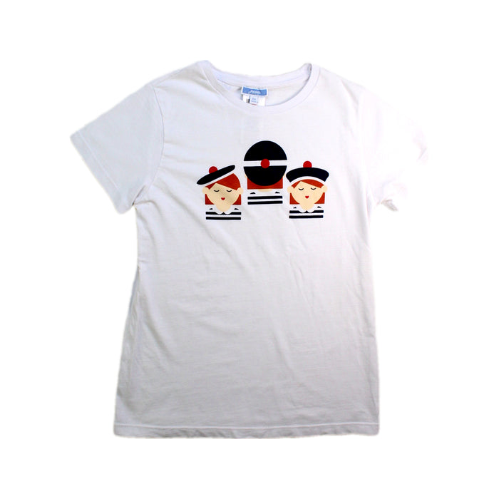 A White Short Sleeve T Shirts from Jacadi in size 10Y for girl. (Front View)