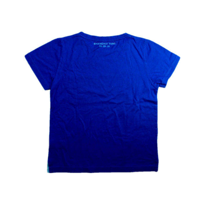 A Blue Short Sleeve T Shirts from Shanghai Tang in size 6T for boy. (Back View)