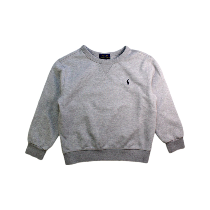 A Grey Crewneck Sweatshirts from Polo Ralph Lauren in size 5T for neutral. (Front View)