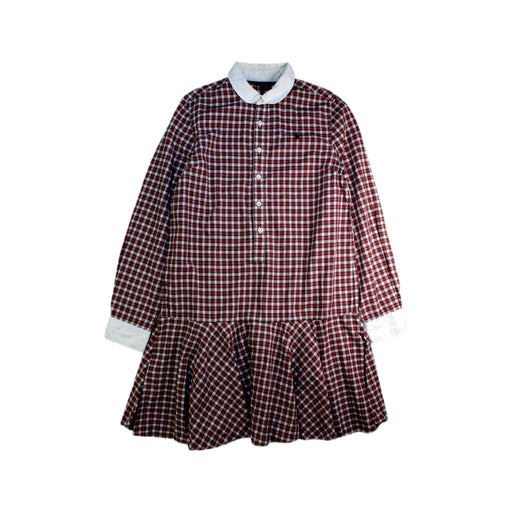 A Red Long Sleeve Dresses from Polo Ralph Lauren in size 12Y for girl. (Front View)
