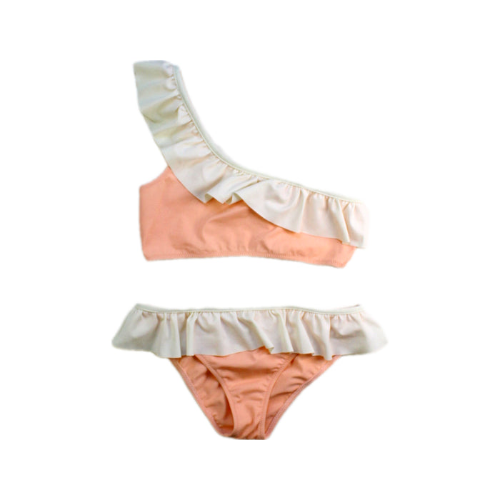 A Peach Bikinis from Folpetto in size 9Y for girl. (Front View)