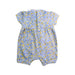 A Blue Short Sleeve Rompers from Jojo Maman Bébé in size 0-3M for girl. (Back View)