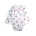 A White Long Sleeve Bodysuits from Jacadi in size 12-18M for girl. (Front View)