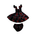 A Red Dress Sets from Hill House in size 6-12M for girl. (Front View)