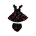 A Red Dress Sets from Hill House in size 6-12M for girl. (Back View)