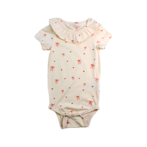 A Ivory Short Sleeve Bodysuits from Cam Cam Copenhagen in size 12-18M for girl. (Front View)