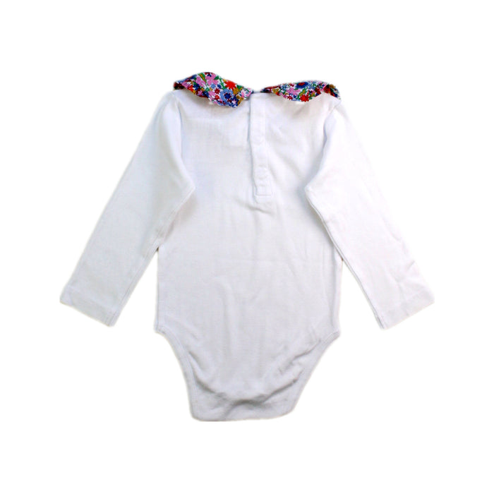A White Long Sleeve Bodysuits from Jacadi in size 12-18M for girl. (Back View)