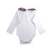 A White Long Sleeve Bodysuits from Jacadi in size 12-18M for girl. (Back View)