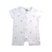 A White Short Sleeve Rompers from Jojo Maman Bébé in size 0-3M for girl. (Front View)