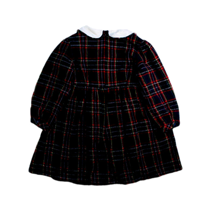 A Navy Long Sleeve Dresses from Chickeeduck in size 4T for girl. (Back View)