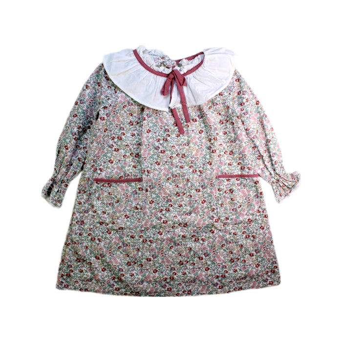 A Multicolour Long Sleeve Dresses from La Coqueta in size 4T for girl. (Front View)