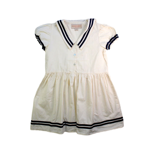 A Ivory Short Sleeve Dresses from Konges Sløjd in size 4T for girl. (Front View)