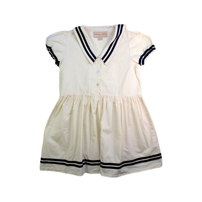 A Ivory Short Sleeve Dresses from Konges Sløjd in size 4T for girl. (Front View)