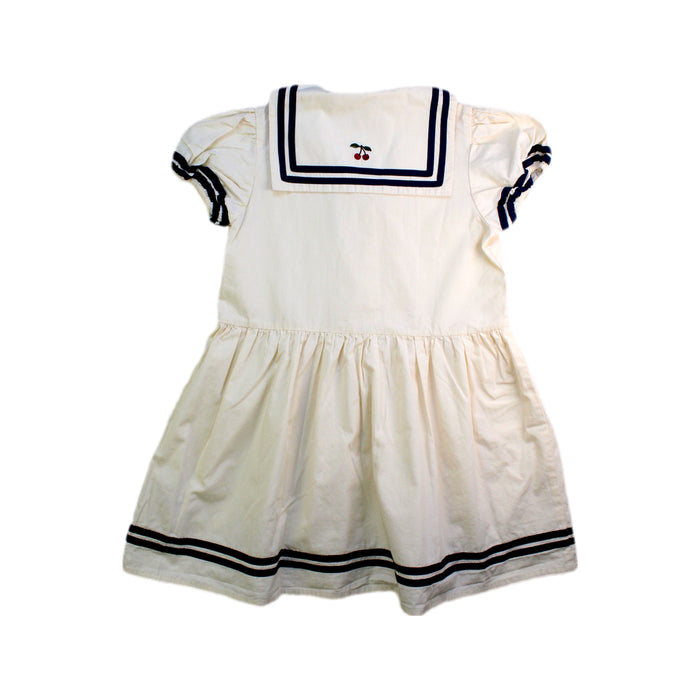 A Ivory Short Sleeve Dresses from Konges Sløjd in size 4T for girl. (Back View)