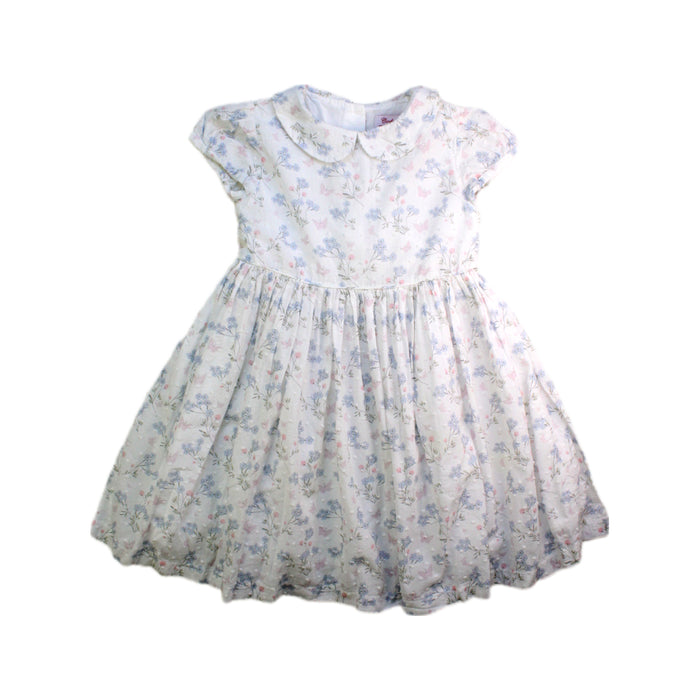 A White Short Sleeve Dresses from Confiture in size 4T for girl. (Front View)