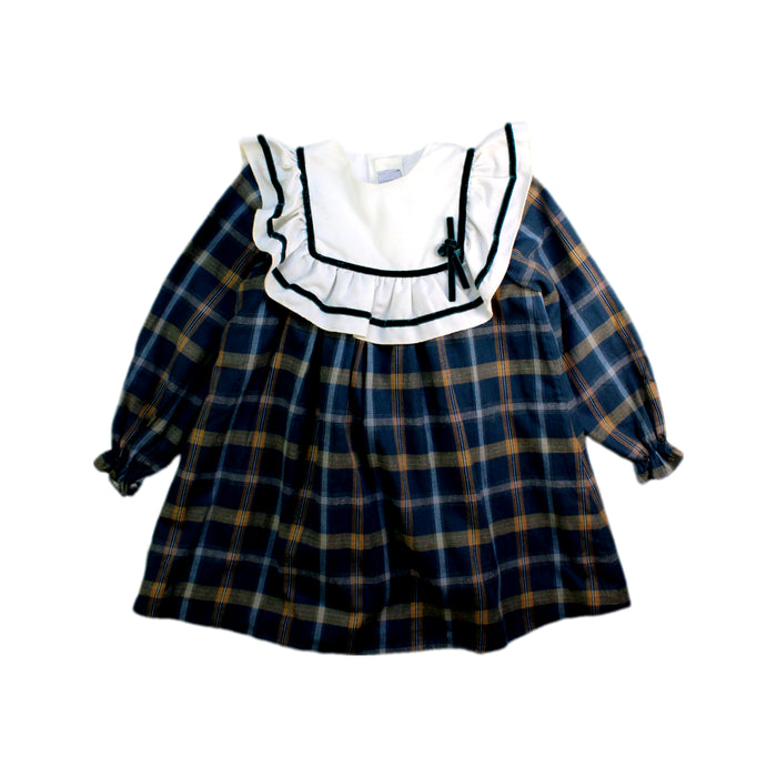 A Navy Long Sleeve Dresses from Pepa London in size 4T for girl. (Front View)
