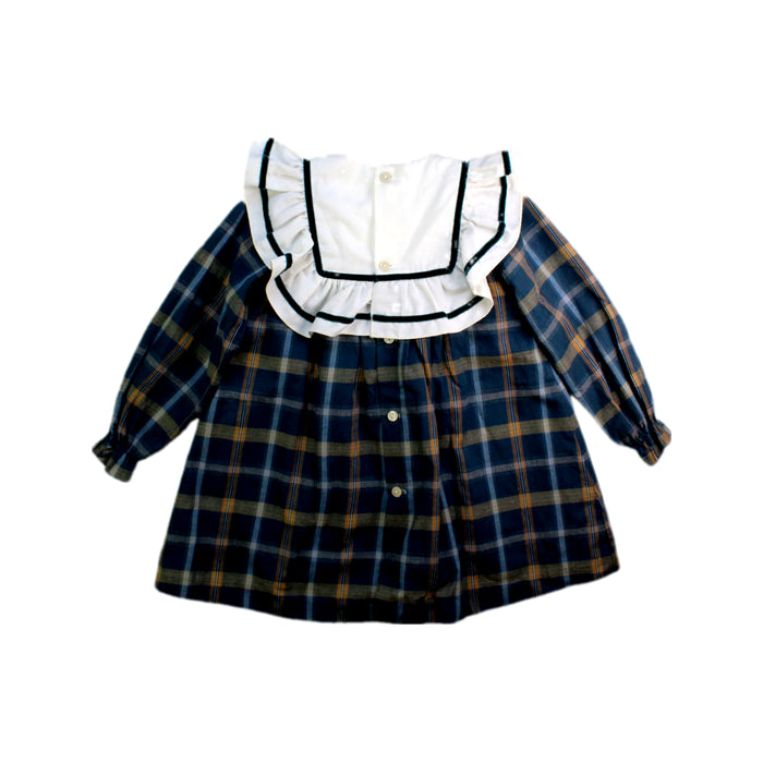 A Navy Long Sleeve Dresses from Pepa London in size 4T for girl. (Back View)