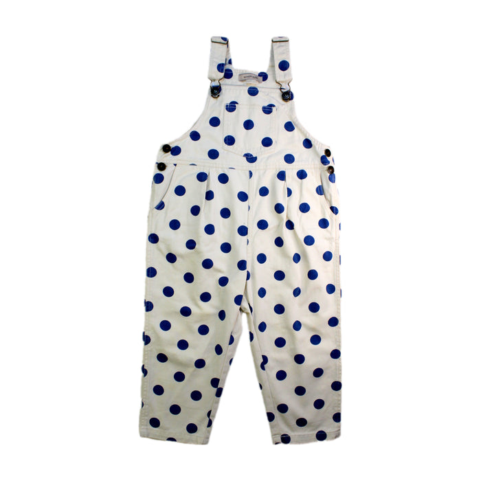 A White Long Overalls from Konges Sløjd in size 4T for girl. (Front View)