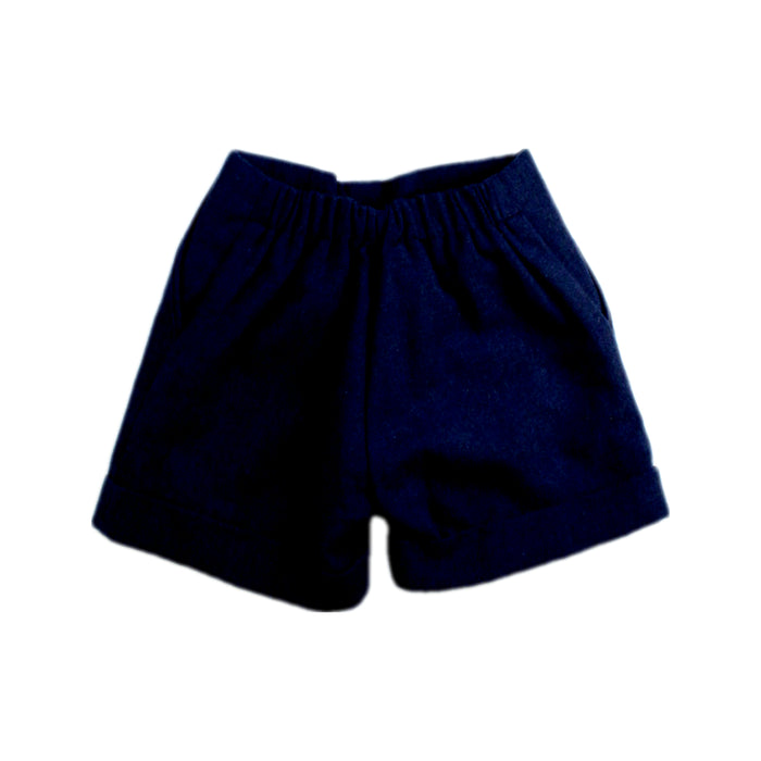 A Navy Shorts from Pepa London in size 2T for boy. (Back View)