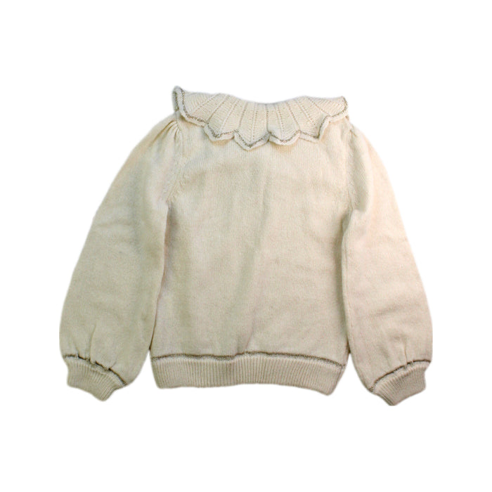 A Ivory Knit Sweaters from Pepa London in size 6T for girl. (Back View)