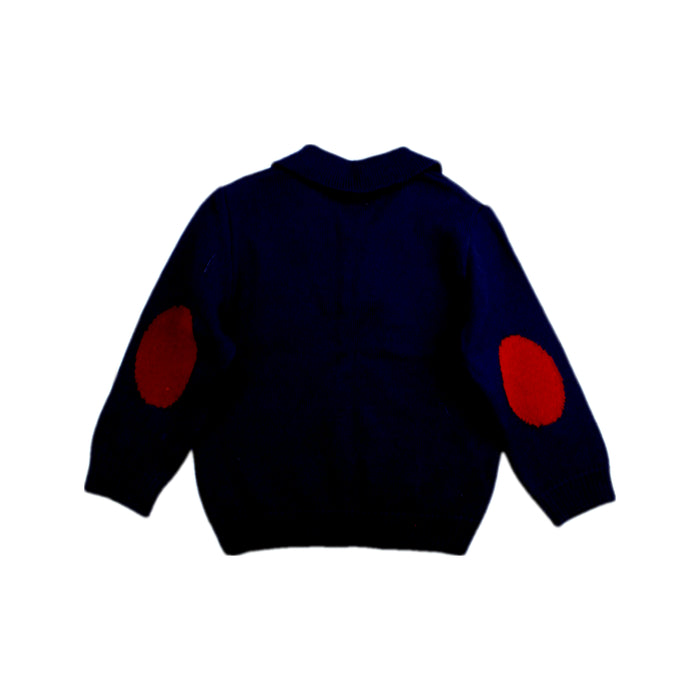 A Navy Long Sleeve Polos from La Coqueta in size 3T for boy. (Back View)