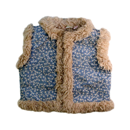 A Blue Outerwear Vests from Bonpoint in size 3T for girl. (Front View)