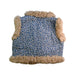 A Blue Outerwear Vests from Bonpoint in size 3T for girl. (Back View)
