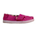 A Pink Slip Ons from Toms in size 4T for girl. (Front View)