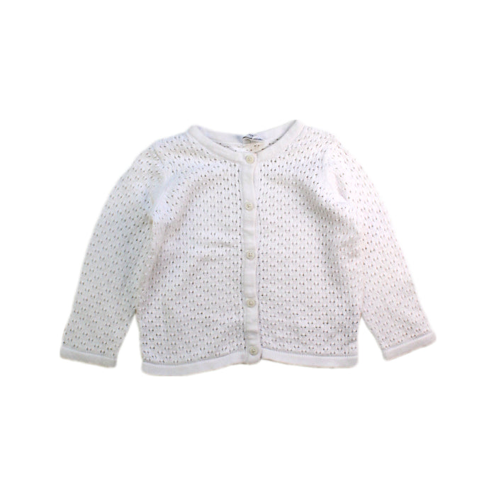A White Cardigans from Janie & Jack in size 18-24M for girl. (Front View)