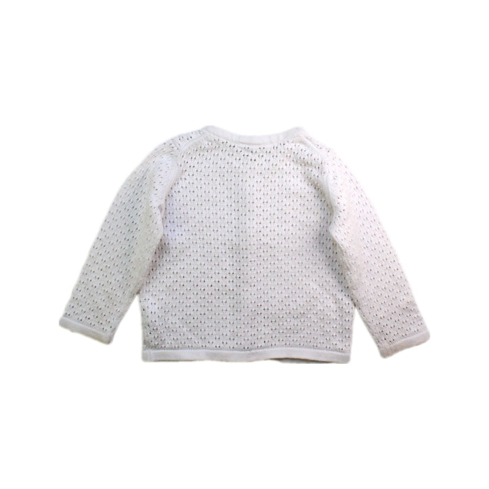 A White Cardigans from Janie & Jack in size 18-24M for girl. (Back View)