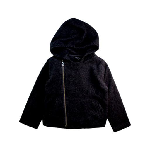 A Black Hooded Sweatshirts from Agnes B Enfant in size 6T for girl. (Front View)