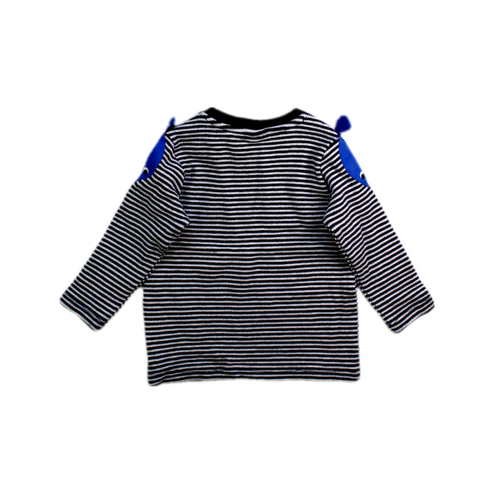 A Black Long Sleeve Tops from Seed in size 3-6M for boy. (Back View)