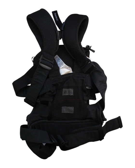 A Black Baby Carriers from BabyBjorn in size 0-3M for neutral. (Back View)