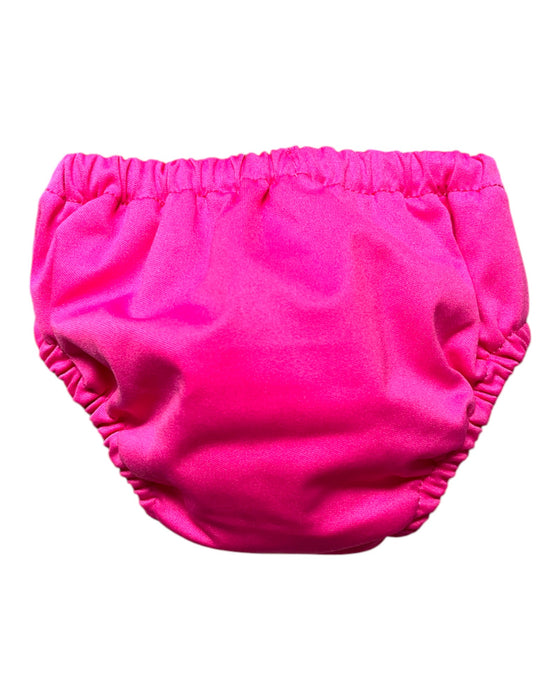 A Pink Swim Diapers from Charlie Banana in size 3-6M for girl. (Back View)