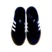 A Navy Sneakers from Adidas in size 11Y for boy. (Back View)