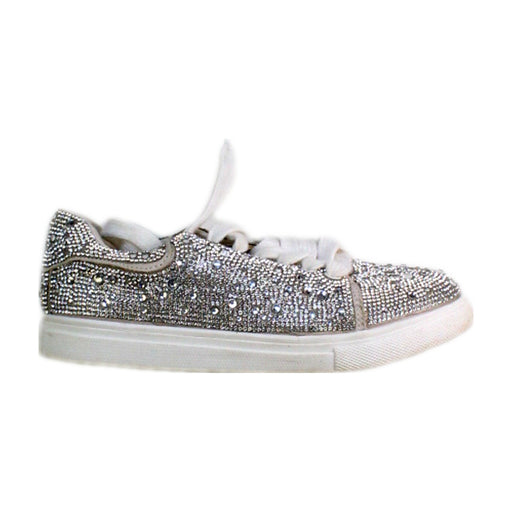 A Silver Sneakers from Seed in size 7Y for girl. (Front View)