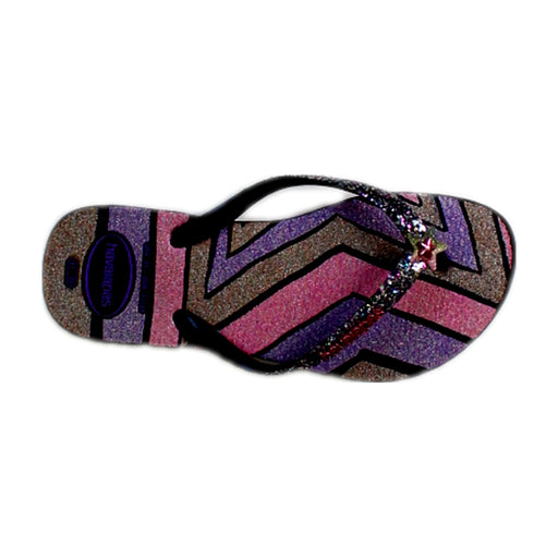 A Pink Flip Flops from Havaianas in size 7Y for girl. (Front View)