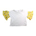 A White Short Sleeve Tops from Seed in size 2T for girl. (Front View)