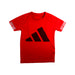 A Red Short Sleeve T Shirts from Adidas in size 7Y for boy. (Front View)