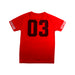 A Red Short Sleeve T Shirts from Adidas in size 7Y for boy. (Back View)