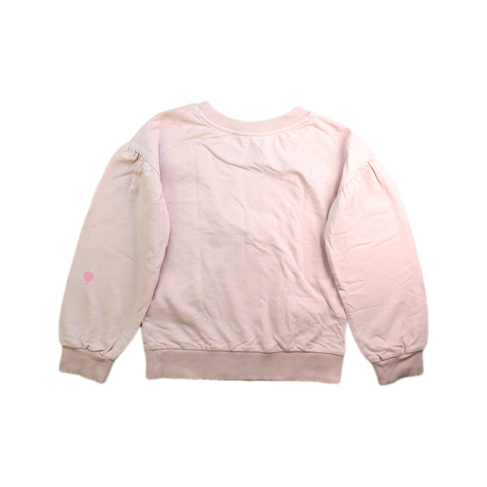 A Pink Crewneck Sweatshirts from Monsoon in size 5T for girl. (Back View)