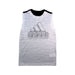 A White Sleeveless T Shirts from Adidas in size 10Y for boy. (Front View)